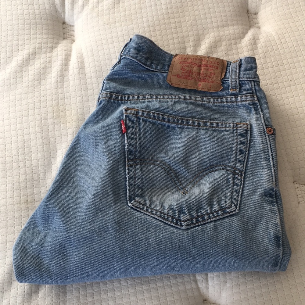 Men Levi’s Jeans Regular Fit 505 Size 33X32 - Picture 5 of 8